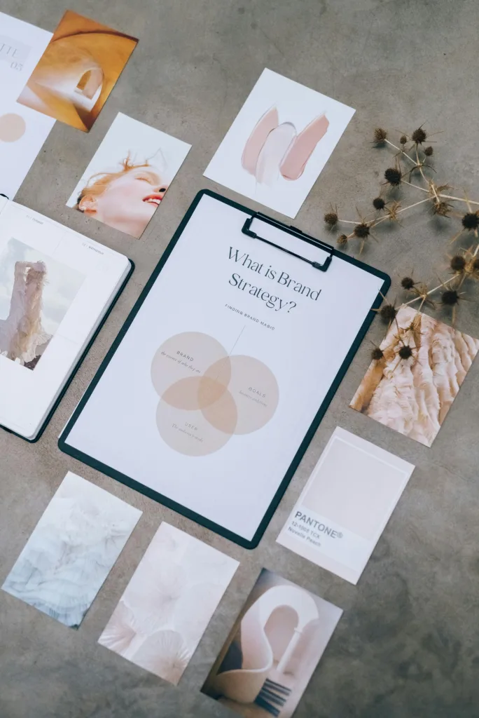 pexels-photo-7598024-7598024 Aesthetic flat lay of branding and design documents on textured surface.